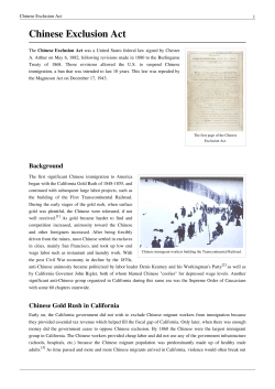 Chinese Exclusion Act