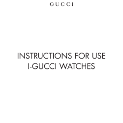 instructions for use i-gucci watches