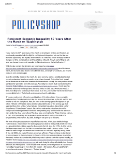 Persistent Economic Inequality 50 Years After the March on
