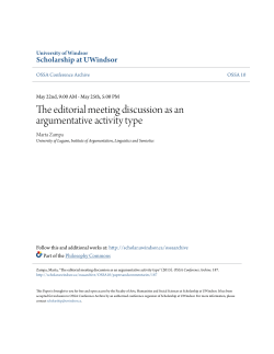 The editorial meeting discussion as an argumentative activity type
