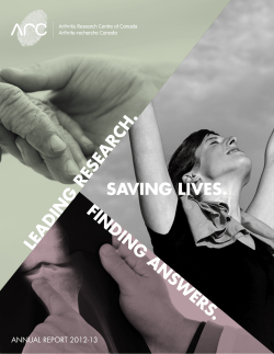 Saving liveS. Finding anSwerS.