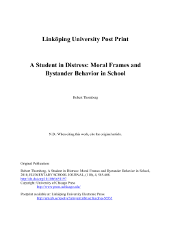 A Student in Distress: Moral Frames and Bystander Behavior