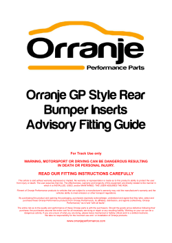 GP Rear Bumper Inserts Fitting Guide