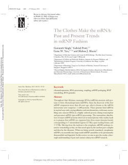 Past and Present Trends in mRNP Fashion