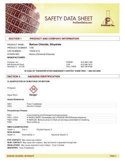SECTION 1 PRODUCT AND COMPANY INFORMATION Barium