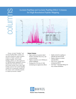 Acclaim PepMap and Acclaim PepMap RSLC