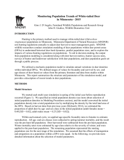 Monitoring Population Trends of White-tailed Deer