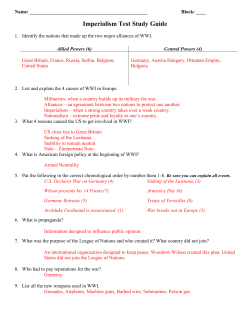 Imperialism Test Study Guide