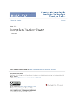 Excerpt from The Master Director