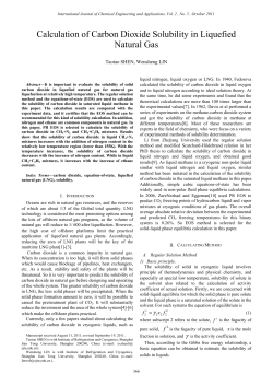 Calculation of Carbon Dioxide Solubility in Liquefied