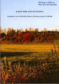 Radon Risk Map of Estonia