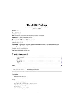 The deldir Package