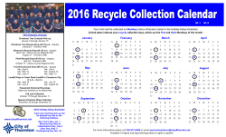 M-1 M-3 Your trash will be collected on Monday (unless otherwise