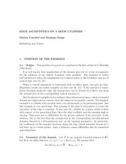 EDGE ASYMPTOTICS ON A SKEW CYLINDER Martin Costabel and