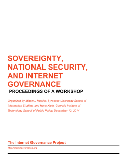 sovereignty, national security, and internet governance