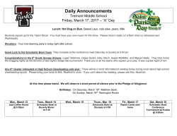 Daily Announcements - Tremont Middle School