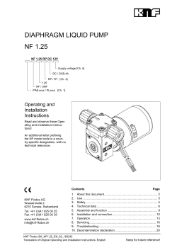Micro-diaphragm liquid pump NF 1.25