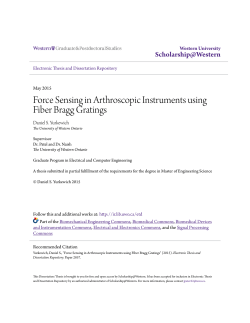 Force Sensing in Arthroscopic Instruments using Fiber Bragg Gratings