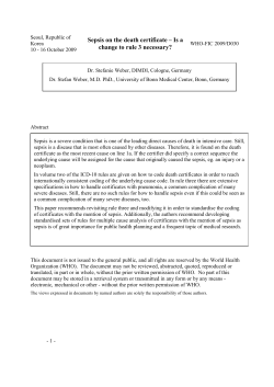 Sepsis on the death certificate