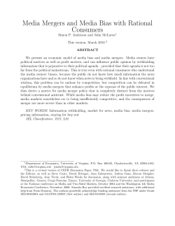 Media Mergers and Media Bias with Rational Consumers
