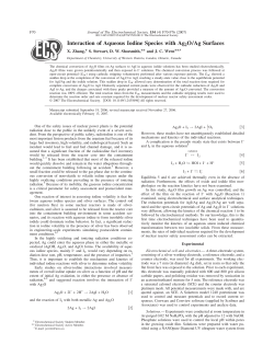 Interaction of Aqueous Iodine Species with Ag2O/Ag