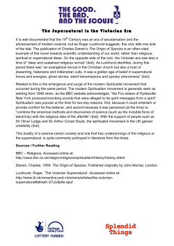 The Supernatural in the Victorian Era