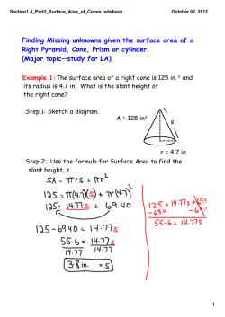 Finding Missing unknowns given the surface area of a Right