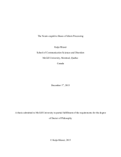 The Neuro-cognitive Bases of Idiom Processing