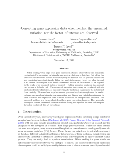 Correcting gene expression data when neither the unwanted