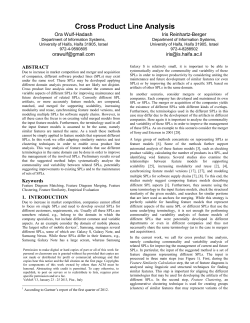 Cross product line analysis