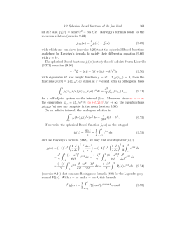 sinx/x and j 1(x) = sinx/x2 cosx/x. Rayleigh`s formula leads to the