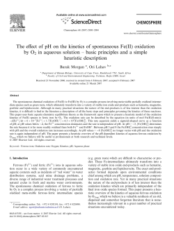 The effect of pH on the kinetics of spontaneous Fe(II) oxidation by
