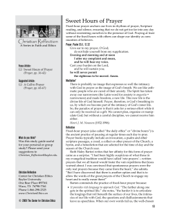 Sweet Hours of Prayer