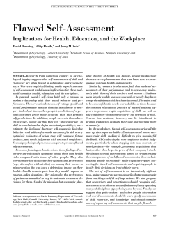 Flawed Self-Assessment