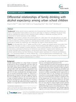 Differential relationships of family drinking with alcohol expectancy