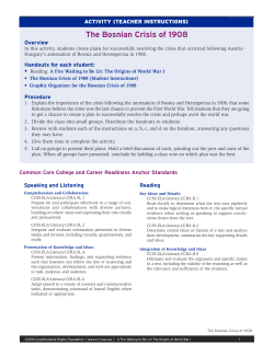 The Bosnian Crisis of 1908 - Constitutional Rights Foundation