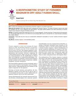 a morphometric study of foramen magnum in dry adult human skull