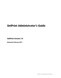 UniPrint Administrator`s Guide