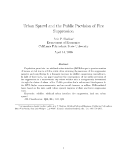 Urban Sprawl and the Public Provision of Fire Suppression