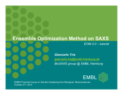 EOM tutorial - EMBL Hamburg