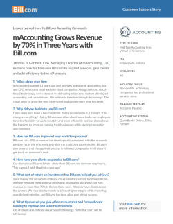 mAccounting Grows Revenue by 70% in Three Years with Bill.com