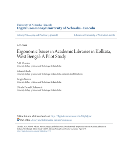 Ergonomic Issues in Academic Libraries in Kolkata, West Bengal: A