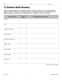 12 Student-Built Glossary