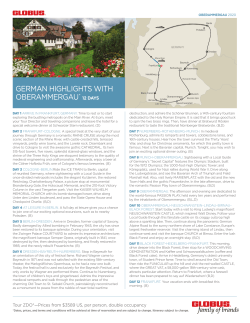 GERMAN HIGHLIGHTS WITH OBERAMMERGAU*
