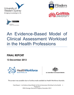An Evidence-Based Model of Clinical Assessment Workload