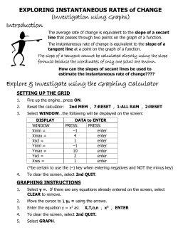exploring instantaneous rates of change