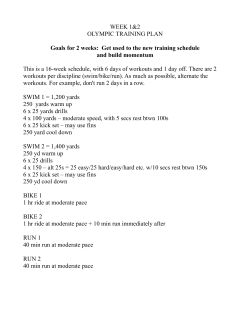 Olympic Triathlon Plan