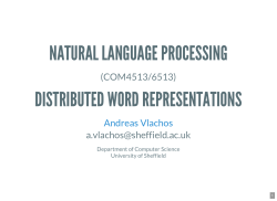 natural language processing distributed word