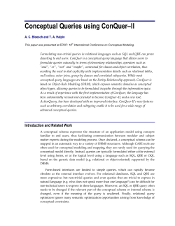 Conceptual Queries using ConQuer&ndash;II