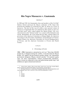 R&iacute;o Negro Massacres v. Guatemala